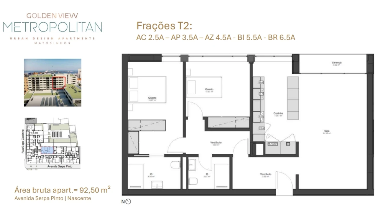 Apartamento T2 para Venda em Matosinhos e Leça da Palmeira Foto 14