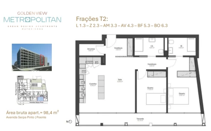 Apartamento T2 para Venda em Matosinhos e Leça da Palmeira