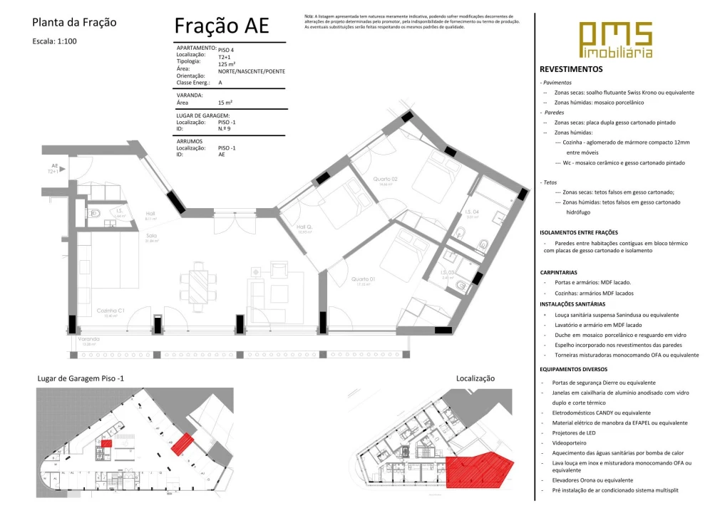 Apartamento T2 para Venda em Bonfim Planta 2