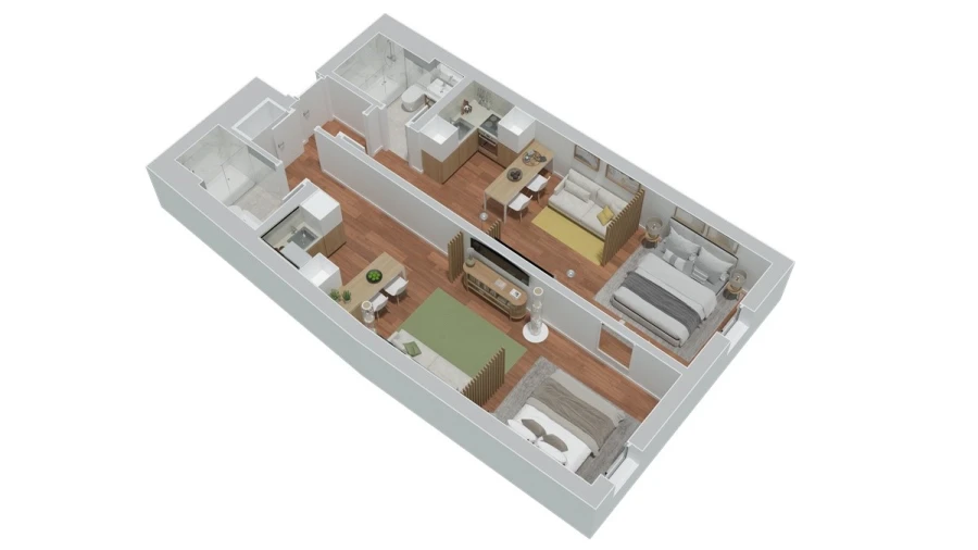 Apartamento T1 para Venda em Santa Marinha e São Pedro da Afurada Planta 1