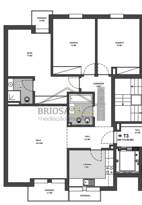 Apartamento T3 para Venda em Eiras e São Paulo de Frades