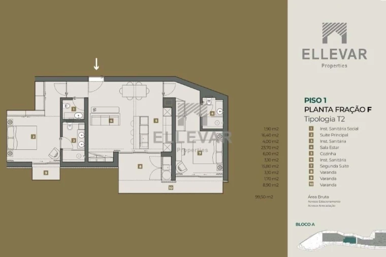 Apartamento T2 para Venda em Calheta Foto 14