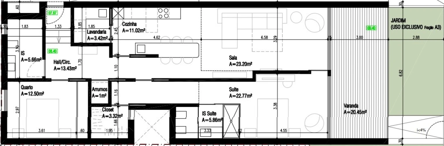 Apartamento T2 para Venda em Moncarapacho e Fuseta Planta 1