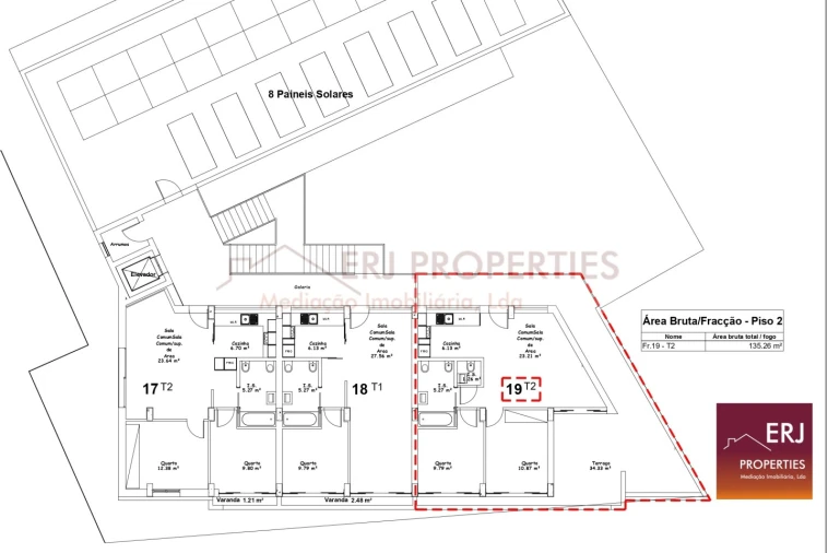 Apartamento T2 para Venda em Altura Foto 2