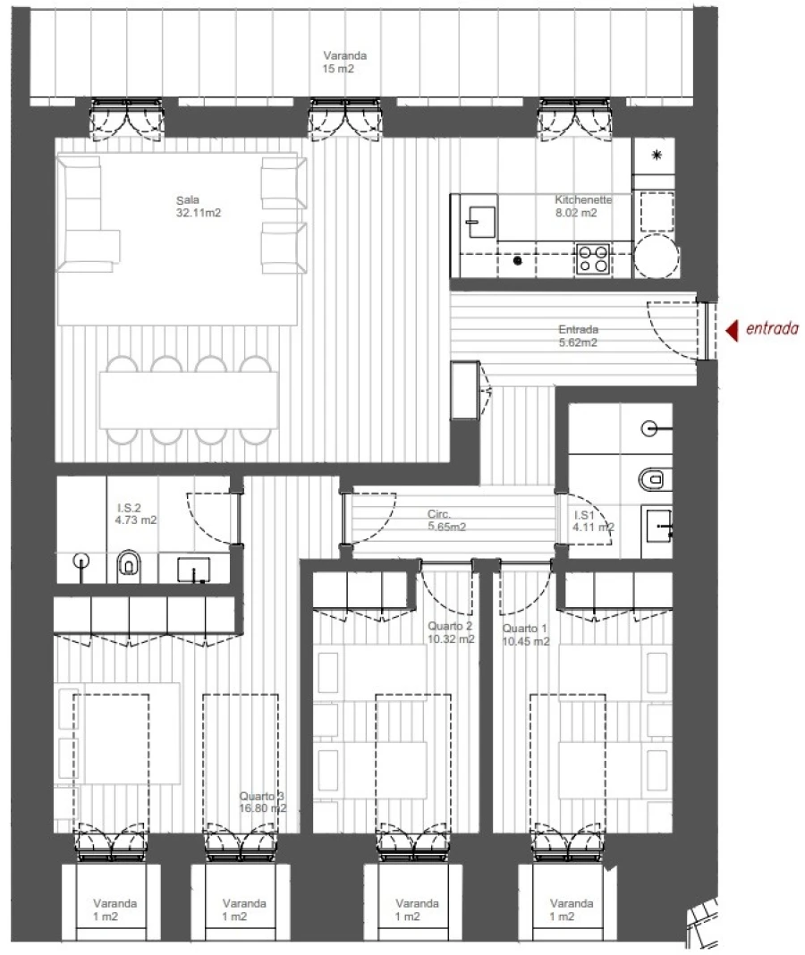 Apartamento T3 para Venda em Santo António Foto 2