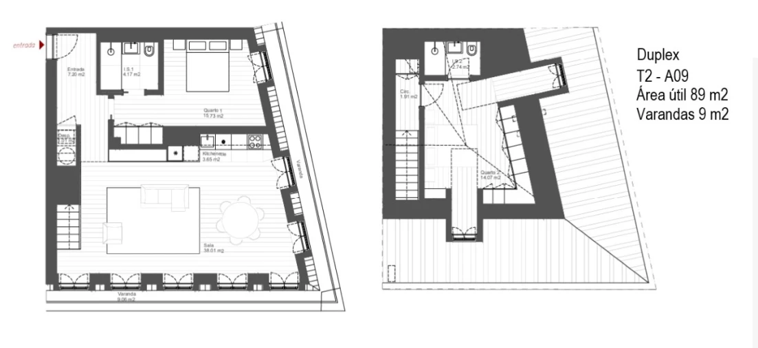 Apartamento T2 para Venda em Santo António Foto 3