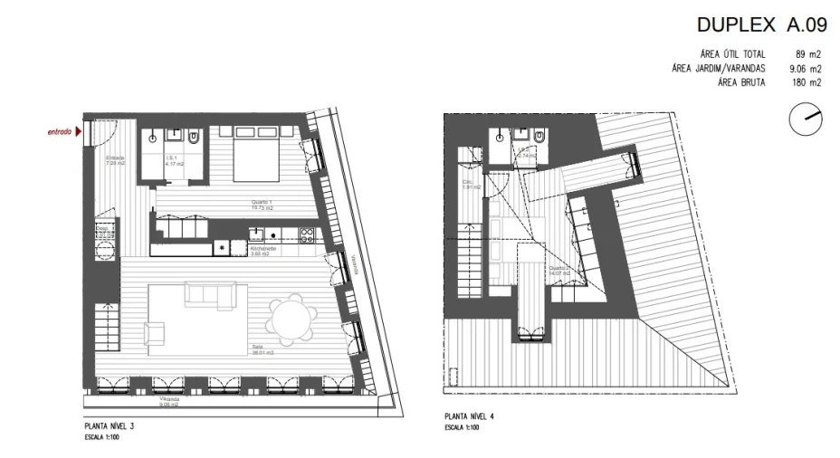 Apartamento T2 para Venda em Santo António Planta 1