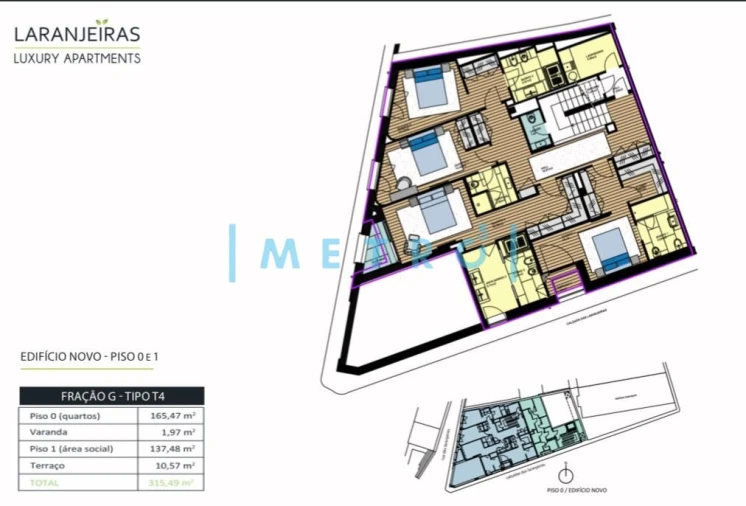 Apartamento T4 para Venda em Aldoar, Foz do Douro e Nevogilde Planta 1