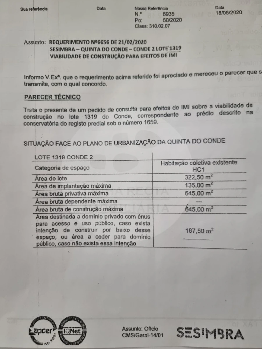 Terreno para Venda em Quinta do Conde Foto 2