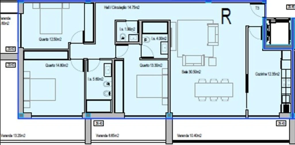 Apartamento T3 para Venda em Santa Maria Maior e Monserrate e Meadela Planta 1