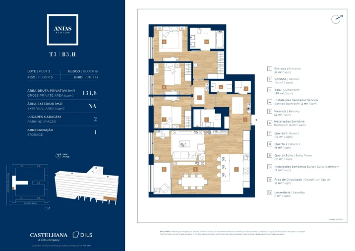 Apartamento T3 para Venda em Campanhã Planta 1