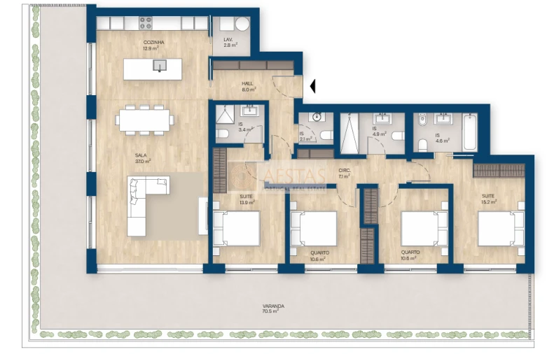 Apartamento T4 para Venda em Canidelo Foto 42