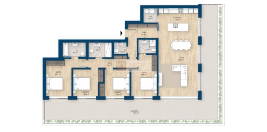 Apartamento T4 para Venda em Canidelo