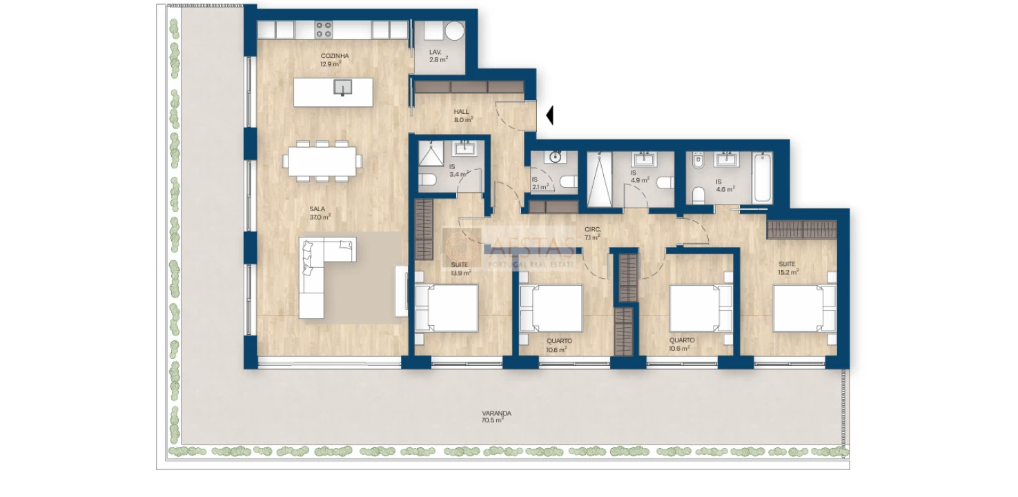 Apartamento T4 para Venda em Canidelo Foto 42