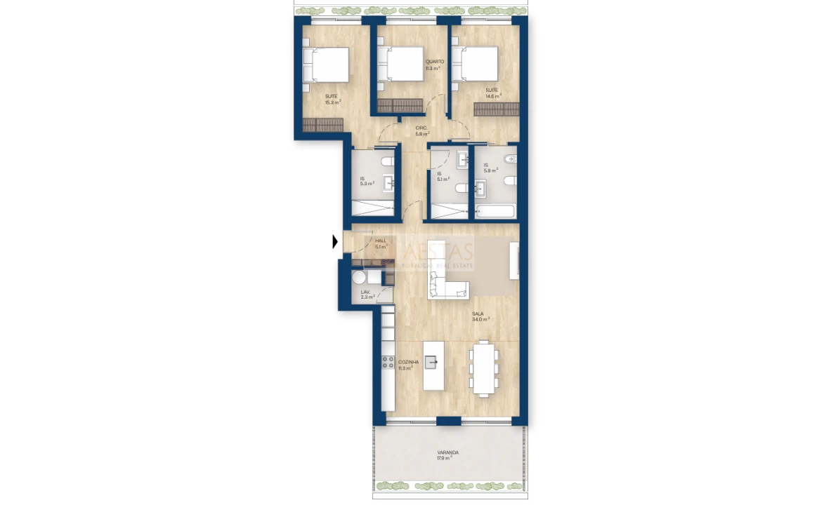 Apartamento T3 para Venda em Canidelo Foto 42