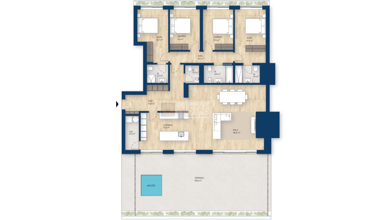 Apartamento T4 para Venda em Canidelo Foto 42