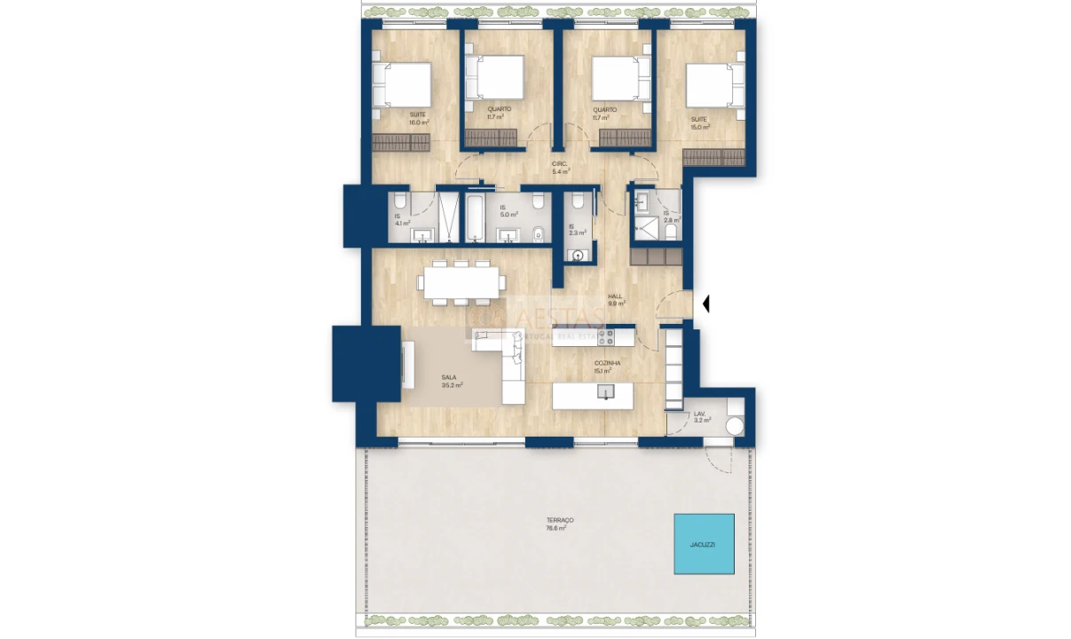 Apartamento T4 para Venda em Canidelo Foto 42