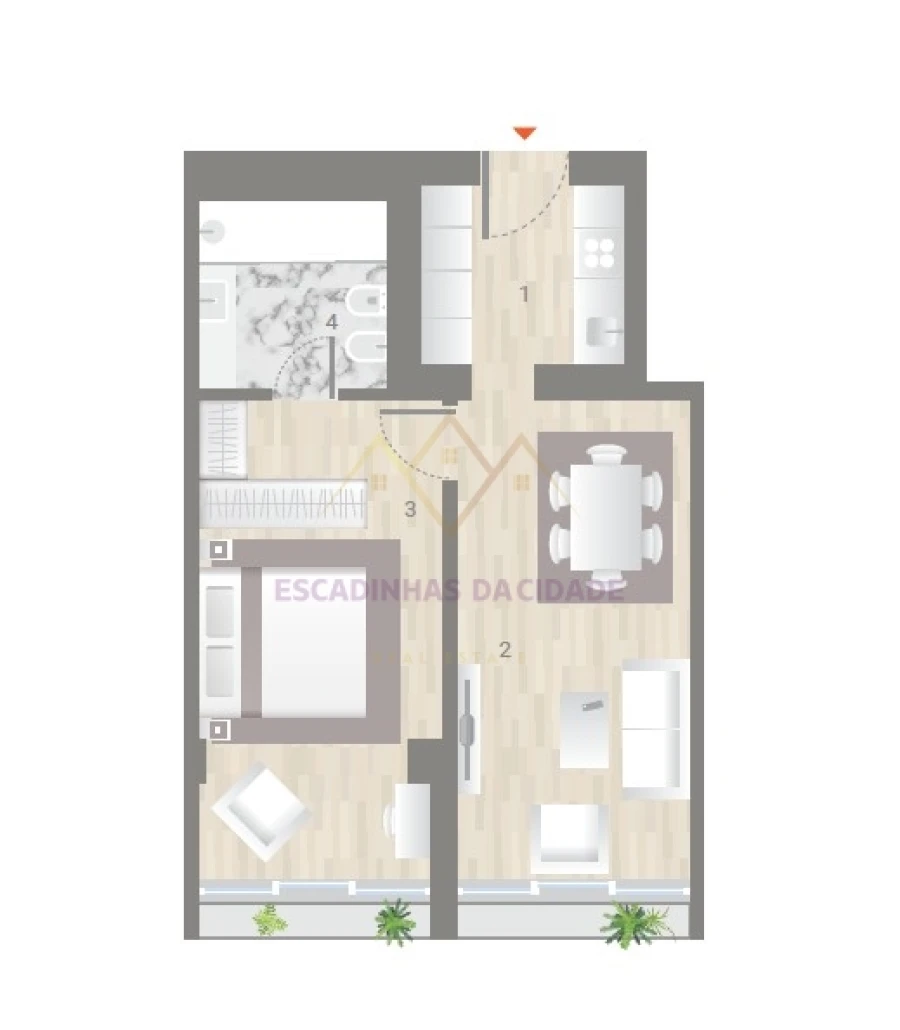 Apartamento T1 para Venda em Estrela Planta 1