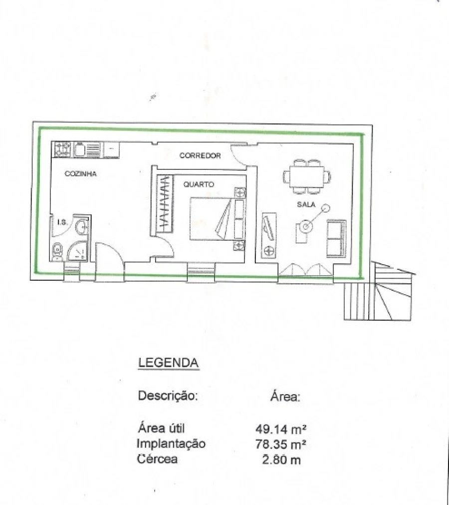 Apartamento T1 para Venda em Calheta Planta 1