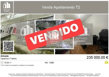 Apartamento T2 para Venda em Caparica e Trafaria