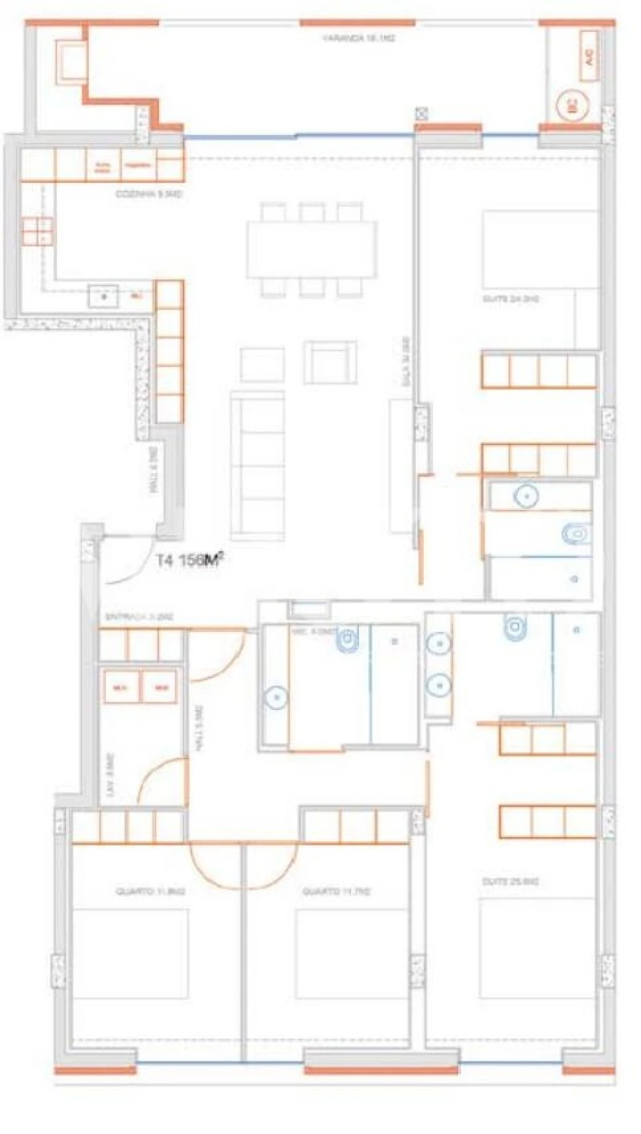 Apartamento T4 para Venda em Costa Foto 16