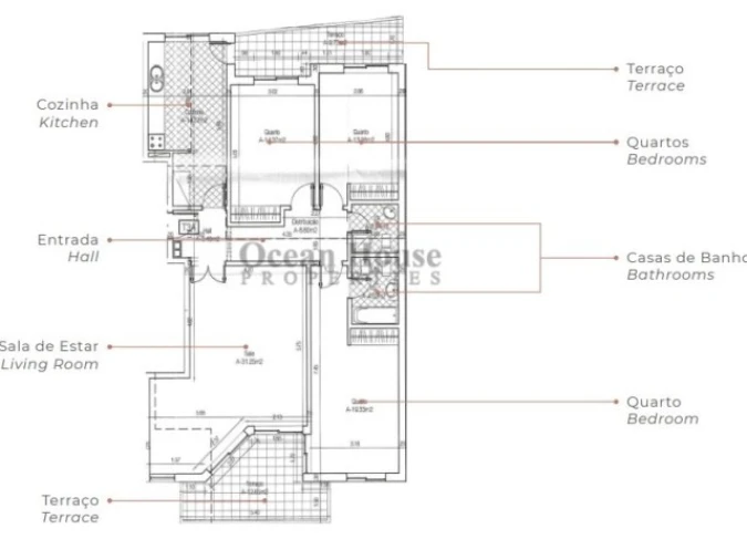 Apartamento T3 para Venda em Quelfes Planta 1
