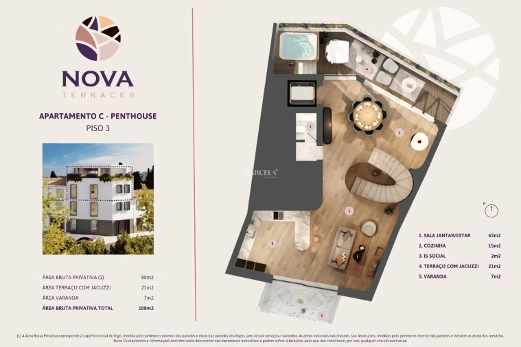 Apartamento T2 para Venda em Lagos (São Sebastião e Santa Maria) Planta 3