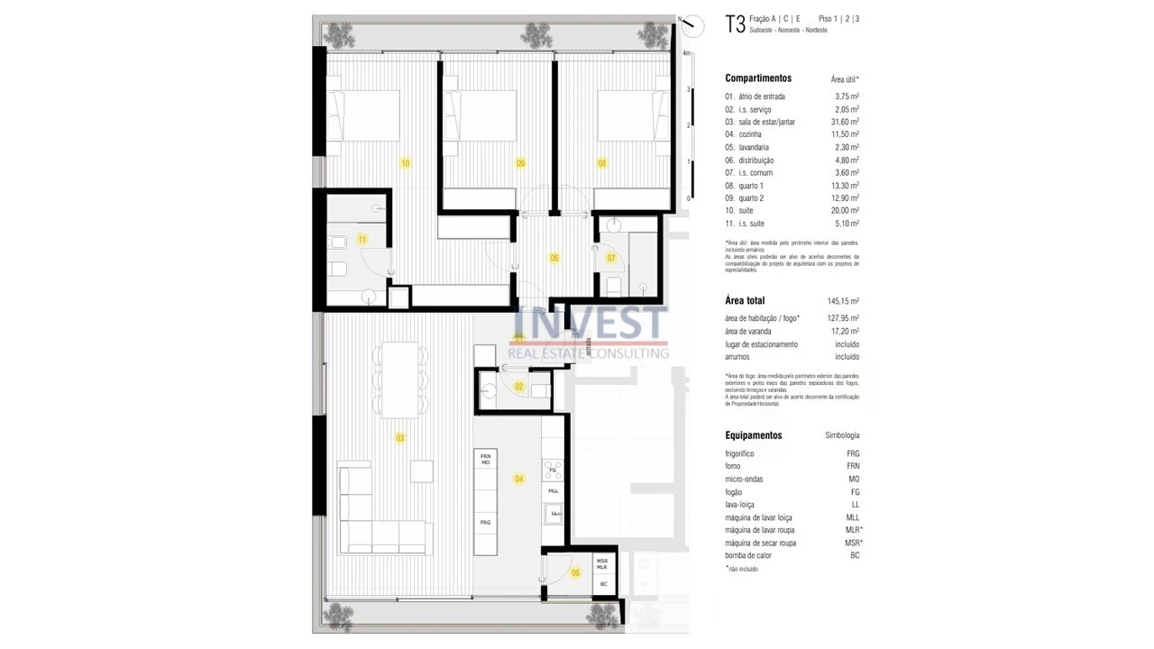 Apartamento T3 para Venda em Canidelo Foto 9