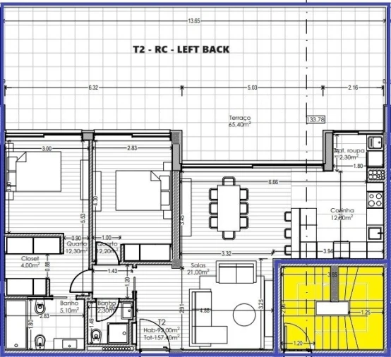 Apartamento T2 para Venda em Aguas Santas Planta 1