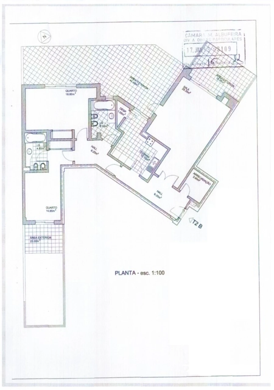 Apartamento T2 para Venda em Albufeira e Olhos de Água Planta 1