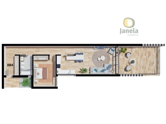 Apartamento T1 para Venda em Moncarapacho e Fuseta Planta 1