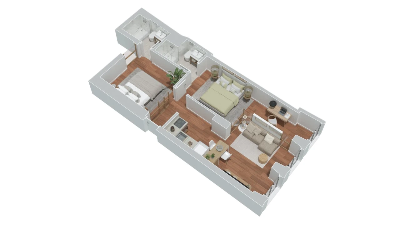 Apartamento T2 para Venda em Cedofeita, Santo Ildefonso, Sé, Miragaia, São Nicolau e Vitória Planta 2