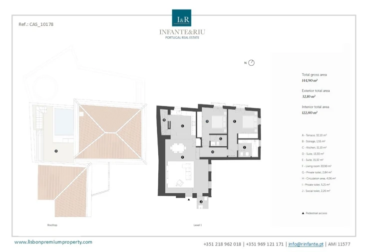 Moradia T2 para Venda em Tavira (Santa Maria e Santiago) Planta 1