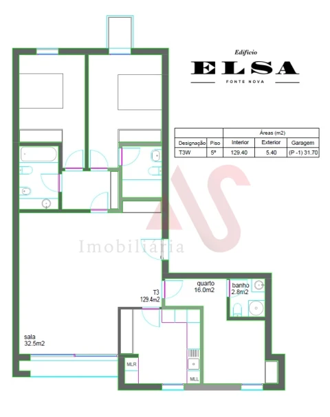 Apartamento T3 para Venda em Glória e Vera Cruz