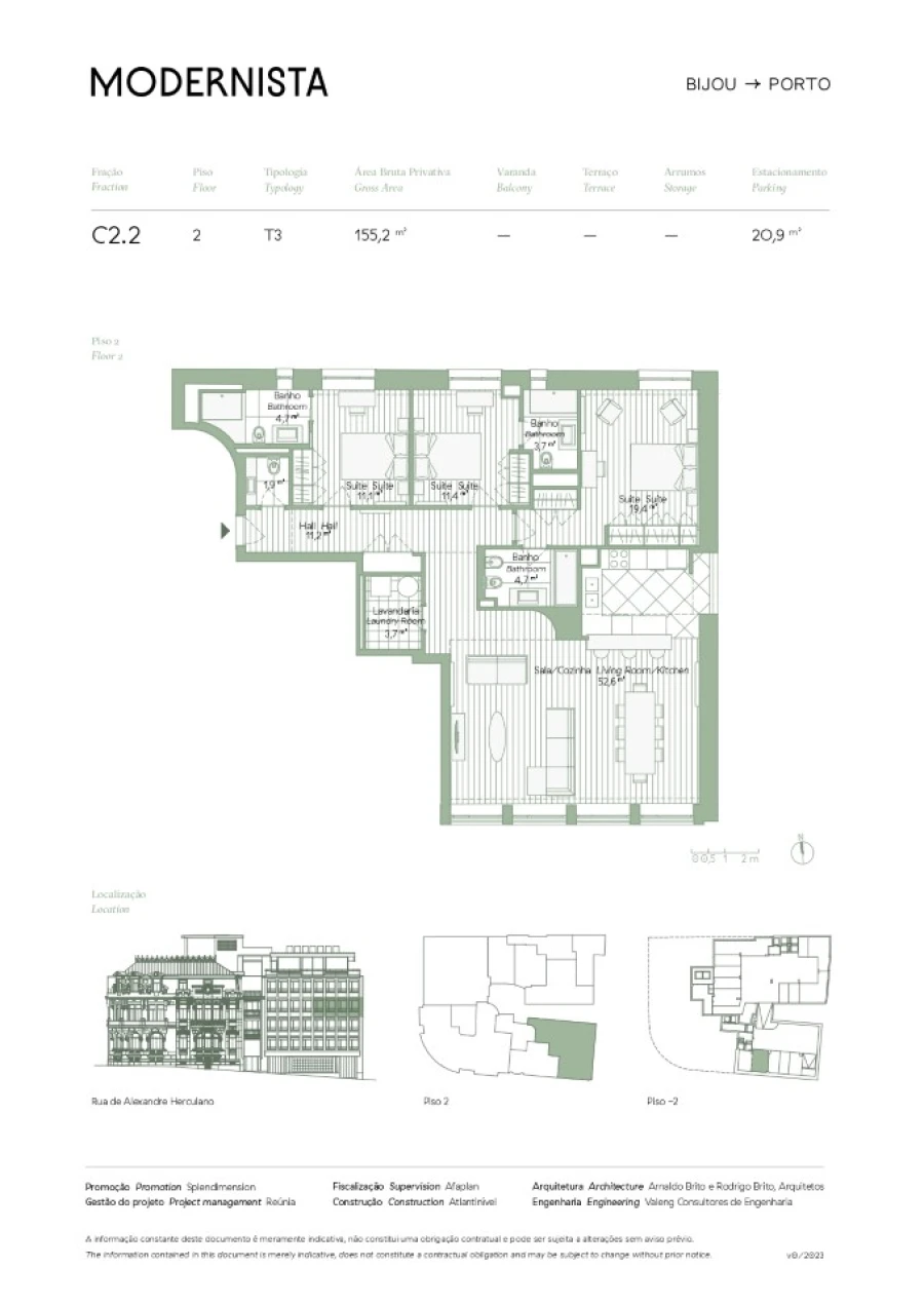 Apartamento T3 para Venda em Cedofeita, Santo Ildefonso, Sé, Miragaia, São Nicolau e Vitória Planta 1