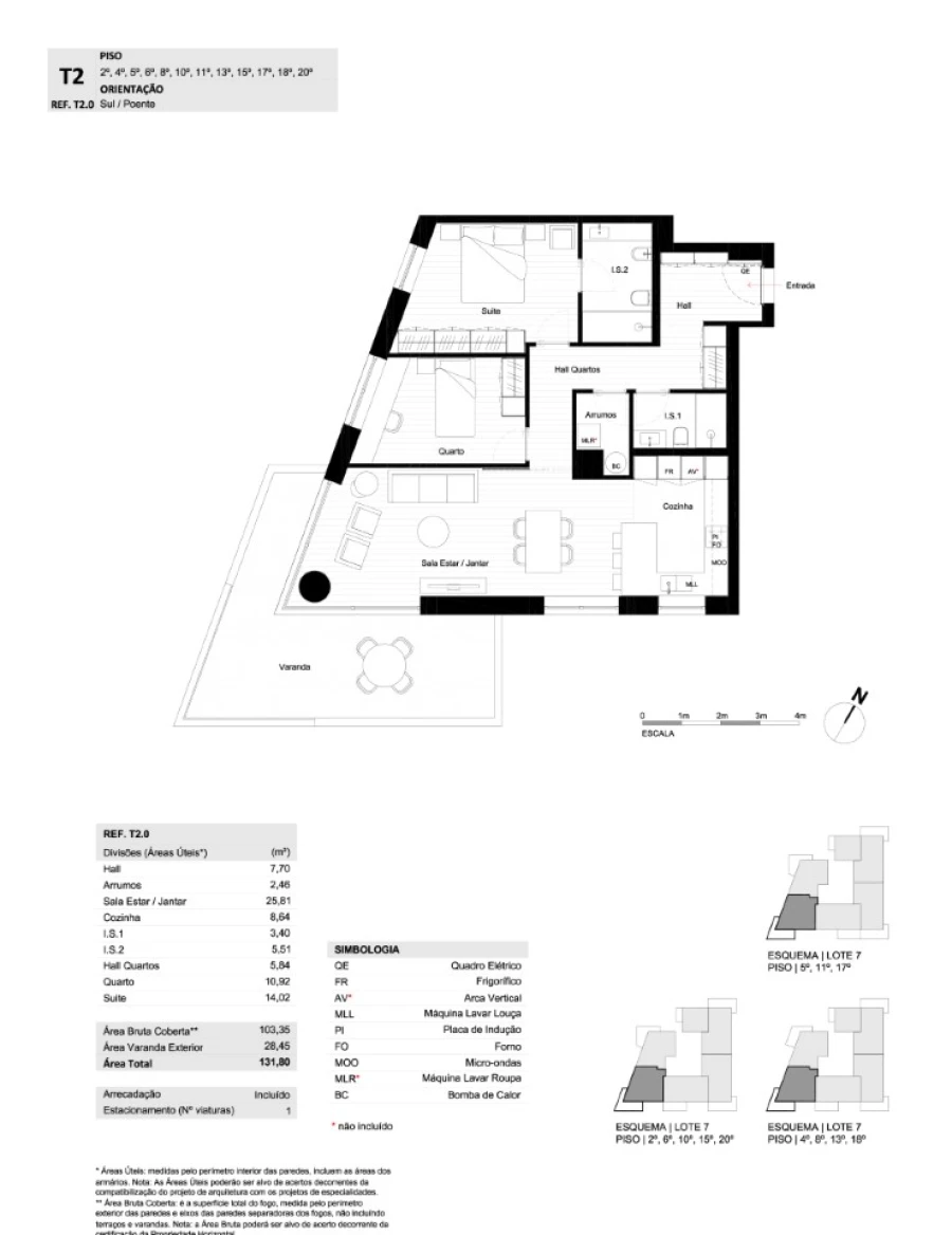 Apartamento T2 para Venda em Matosinhos e Leça da Palmeira Planta 1