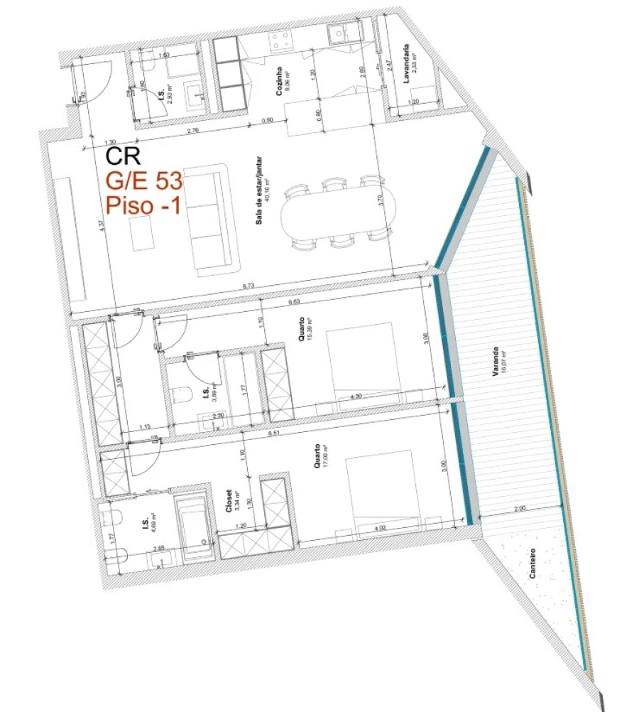 Apartamento T2 para Venda em Olhão Planta 1