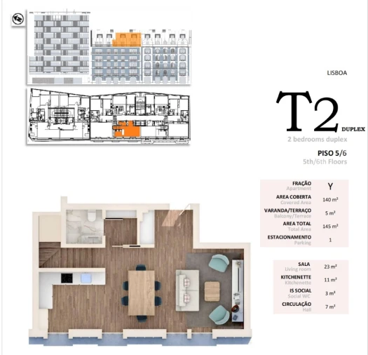 Apartamento T2 para Venda em Alvalade Foto 12
