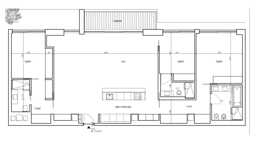 Apartamento T3 para Venda em Parque das Nações Planta 1