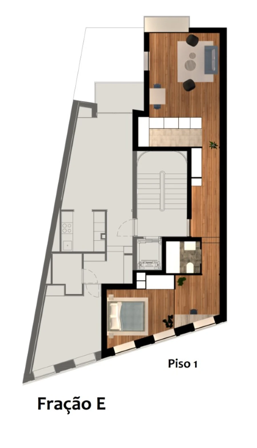 Apartamento T1 para Venda em Lordelo do Ouro e Massarelos Planta 1