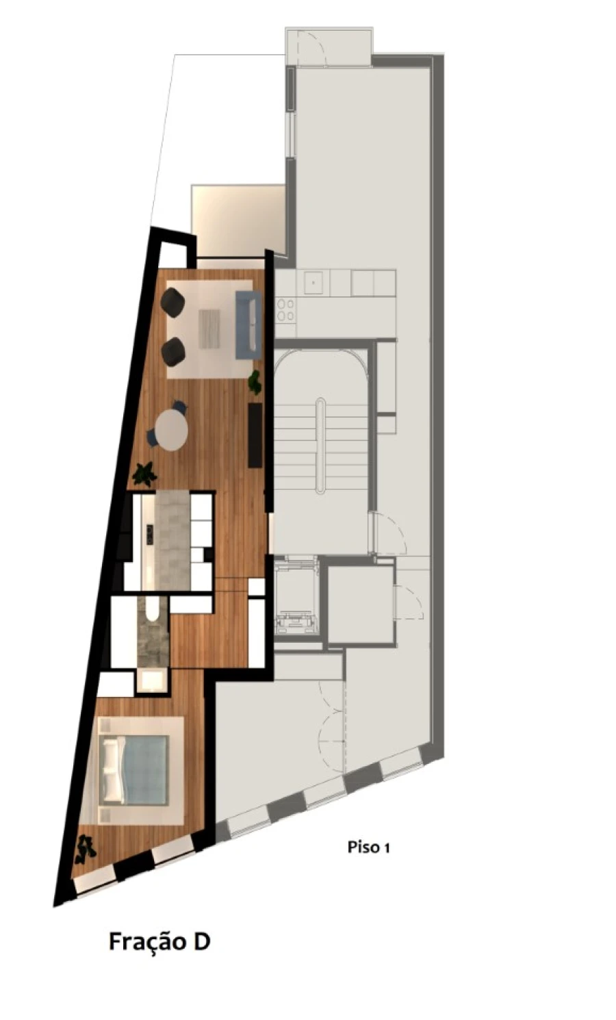 Apartamento T1 para Venda em Lordelo do Ouro e Massarelos Planta 1