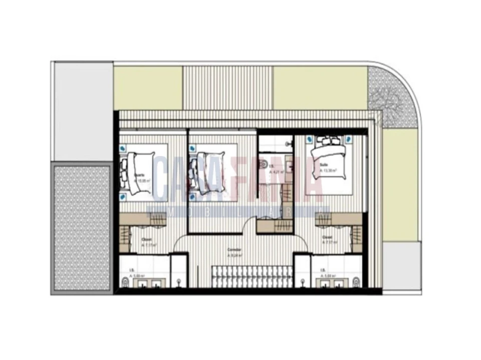Moradia T3 para Venda em Arvore Planta 2