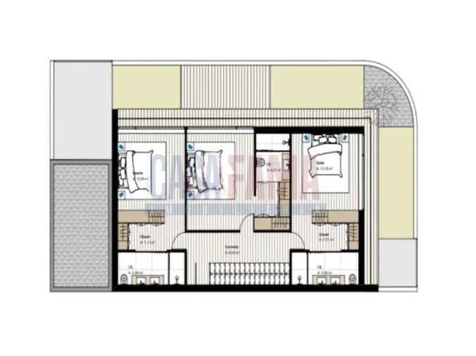 Moradia T3 para Venda em Arvore Planta 2