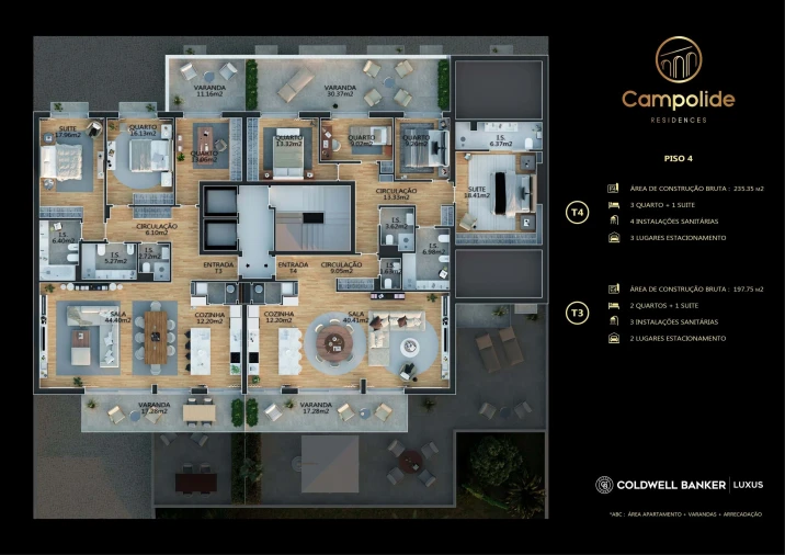 Apartamento T4 para Venda em Campolide Planta 1