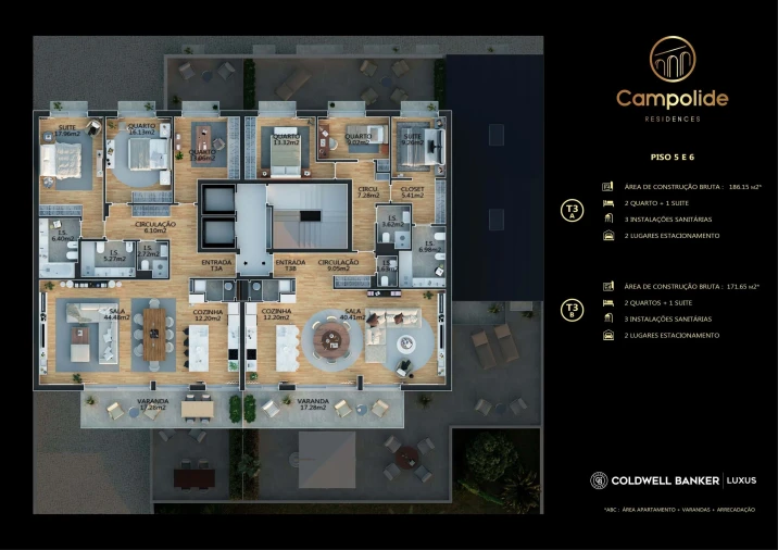 Apartamento T3 para Venda em Campolide Planta 1