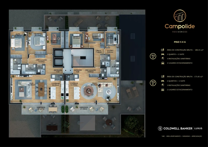 Apartamento T3 para Venda em Campolide Planta 1