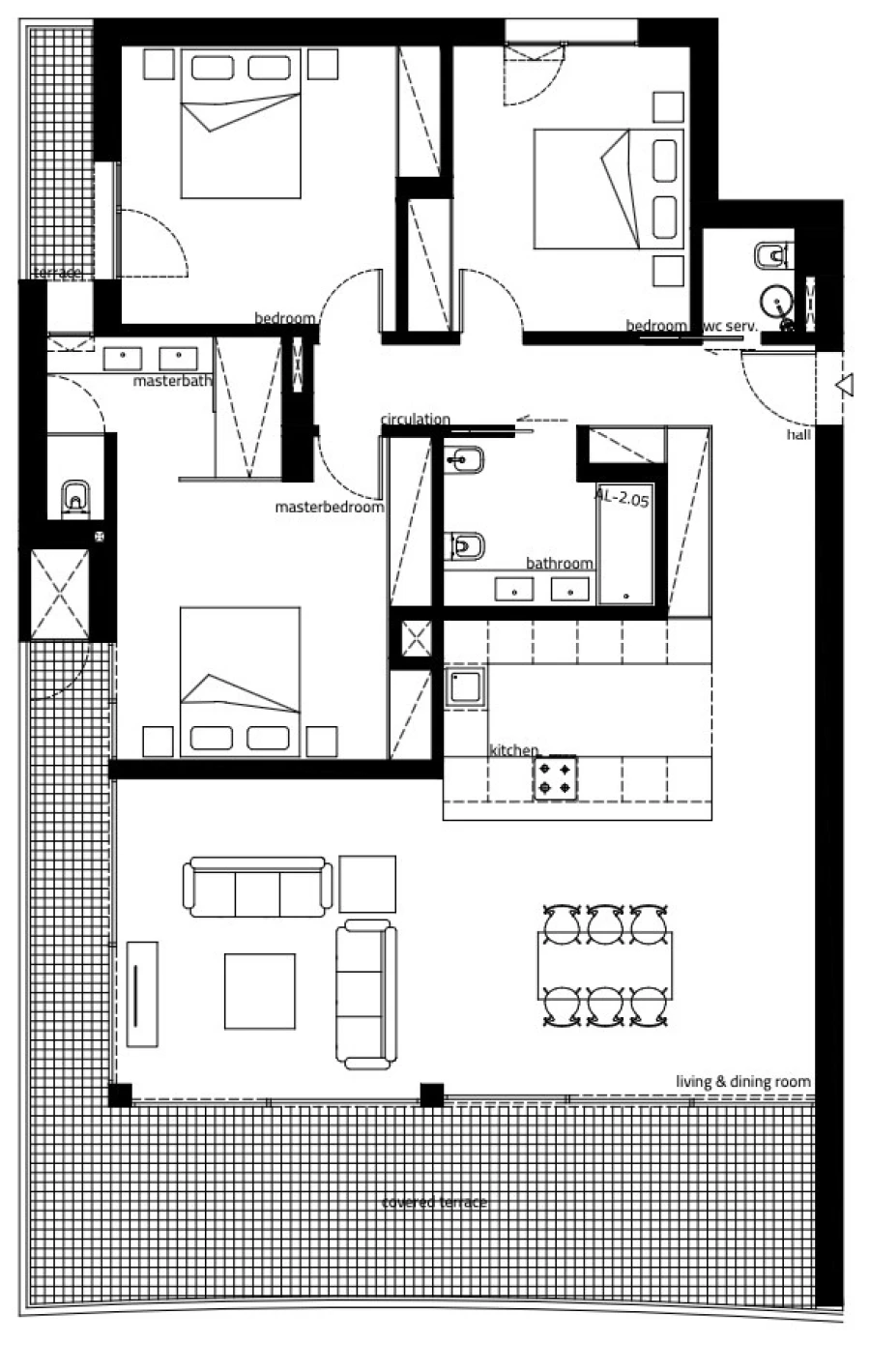 Apartamento T3 para Venda em Lagos (São Sebastião e Santa Maria) Planta 1