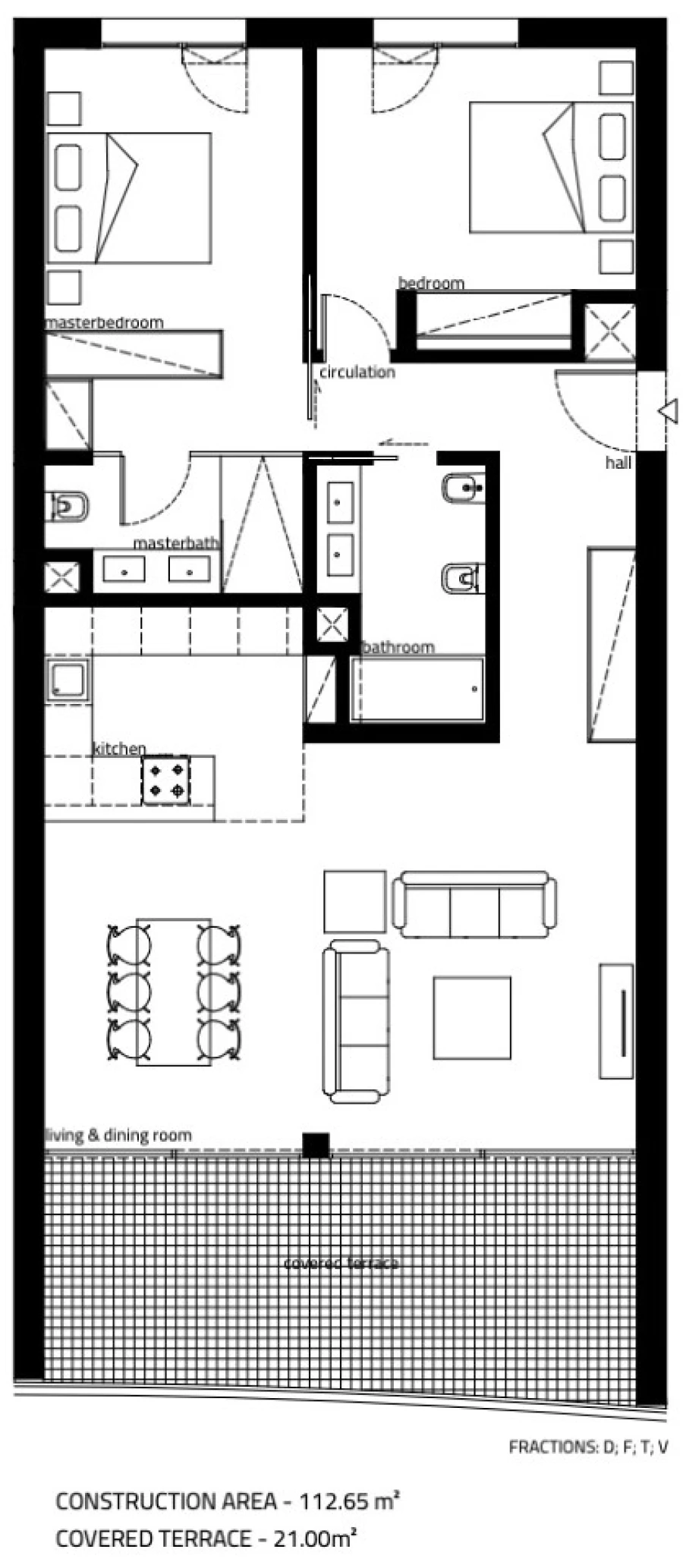 Apartamento T2 para Venda em Lagos (São Sebastião e Santa Maria) Planta 1