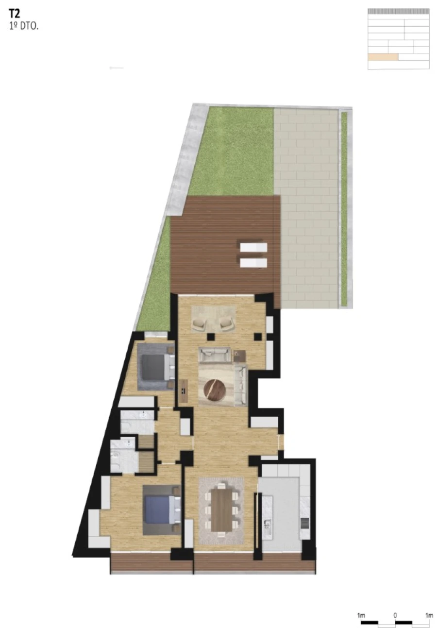 Apartamento T2 para Venda em Arroios Planta 1