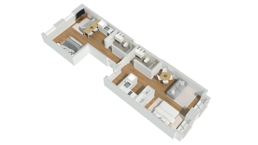 Apartamento T1 para Venda em Santa Marinha e São Pedro da Afurada Planta 1